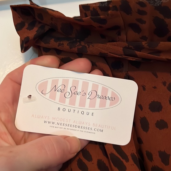 Cheetah Tie Midi Skirt-XS - Picture 4 of 7